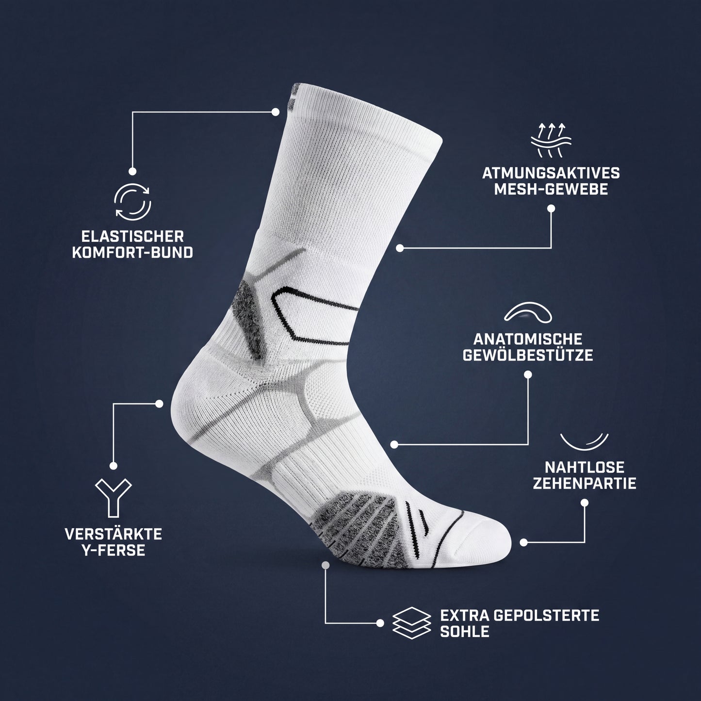 SALVOX Funktions-Arbeitssocken BASE™ Mid One Size